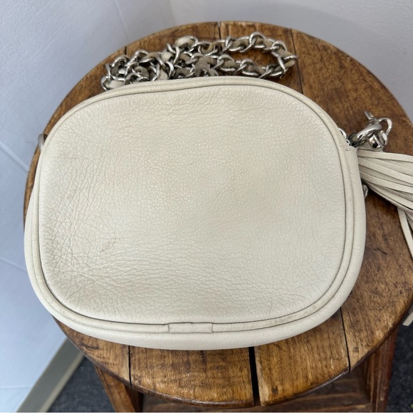 Valentino Cream Leather Crossbody with Silver Chain - Picture 7 of 8